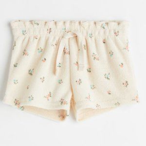 Terry Cloth Baby Girl Floral Shorts